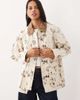 Abercrombie & Fitch Abercrombie & Fitch twill barn jacket in cream floral-White - 1
