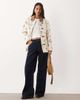 Abercrombie & Fitch Abercrombie & Fitch twill barn jacket in cream floral-White - 2