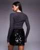 Abercrombie & Fitch Abercrombie & Fitch ultra high rise scarlett skort in black sequins - 4