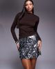 Abercrombie & Fitch Abercrombie & Fitch ultra high rise scarlett skort in silver sequins - 1