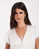 Abercrombie & Fitch Abercrombie & Fitch V-neck short sleeve blouse in cream-White - 2
