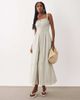 Abercrombie & Fitch Abercrombie & Fitch v neck button up maxi dress in pastel striped print-Multi - 1