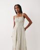 Abercrombie & Fitch Abercrombie & Fitch v neck button up maxi dress in pastel striped print-Multi - 2