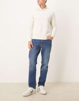 Abercrombie & Fitch Abercrombie & Fitch vintage stretch straight jeans in dark blue wash