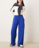 Abercrombie & Fitch Abercrombie & Fitch wide leg lounge pants in cobalt blue - 1