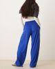 Abercrombie & Fitch Abercrombie & Fitch wide leg lounge pants in cobalt blue - 3