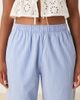 Abercrombie & Fitch Abercrombie & Fitch wide leg poplin fold-over pull on pants in blue stripe - 2