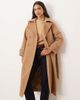 Abercrombie & Fitch Abercrombie & Fitch wool blend maxi belted trench coat in camel-Neutral - 1