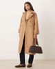 Abercrombie & Fitch Abercrombie & Fitch wool blend maxi belted trench coat in camel-Neutral - 2