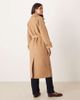 Abercrombie & Fitch Abercrombie & Fitch wool blend maxi belted trench coat in camel-Neutral - 4