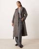 Abercrombie & Fitch Abercrombie & Fitch wool blend maxi trench coat in gingham-Multi - 1