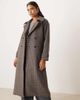 Abercrombie & Fitch Abercrombie & Fitch wool blend maxi trench coat in gingham-Multi - 2