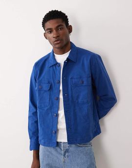 Abercrombie & Fitch Abercrombie & Fitch workwear denim overshirt in blue