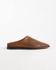 Abercrombie & Fitch Abercrombie & Fitch woven leather mules in brown - 1