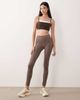 Abercrombie & Fitch Abercrombie & Fitch YPB sweetheart contrast trim sports bra in brown - 4