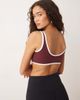 Abercrombie & Fitch Abercrombie & Fitch YPB sweetheart contrast trim sports bra in burgundy-Red - 2