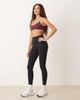 Abercrombie & Fitch Abercrombie & Fitch YPB sweetheart contrast trim sports bra in burgundy-Red - 4