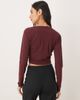 Abercrombie & Fitch Abercrombie & Fitch YPB wrap around long sleeve top in berry-Red - 2