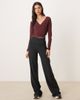 Abercrombie & Fitch Abercrombie & Fitch YPB wrap around long sleeve top in berry-Red - 4