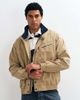 Abercrombie & Fitch Abercrombie & Fitch zip up jacket with collar in beige-White - 2