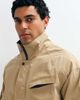 Abercrombie & Fitch Abercrombie & Fitch zip up jacket with collar in beige-White - 3