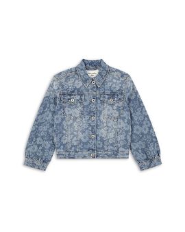 Abercrombie Kids abercrombie kids Girls' Floral Oversized Denim Jacket