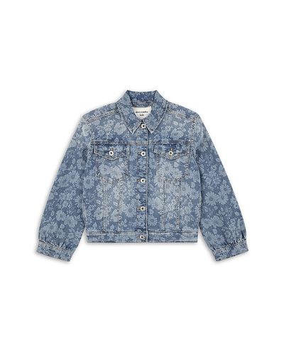 Abercrombie Kids abercrombie kids Girls' Floral Oversized Denim Jacket