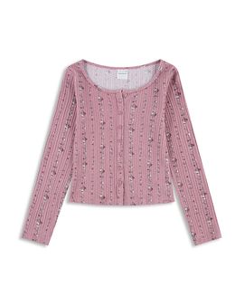 Abercrombie Kids abercrombie kids Girls' Long Sleeved Faux Button Front Tee