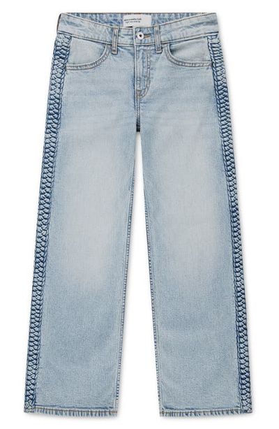 abercrombie kids abercrombie kids Kids' Braided High Waist Wide Leg Jeans