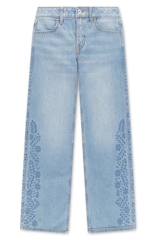 abercrombie kids abercrombie kids Kids' Floral Embroidered High Waist Wide Leg Jeans