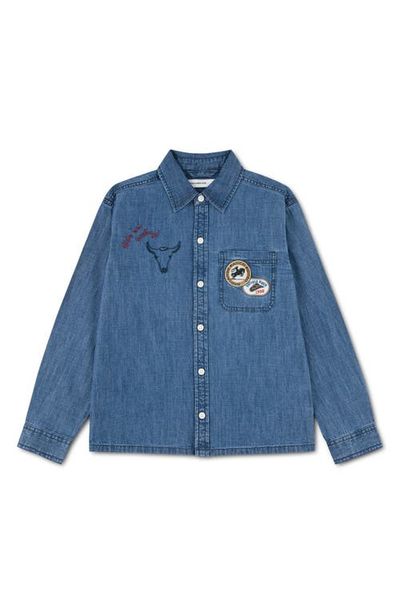 abercrombie kids abercrombie kids Kids' Graphic Cotton & Lyocell Woven Shirt