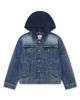 abercrombie kids abercrombie kids Kids' Hooded Paint Splatter Denim Jacket  - 1