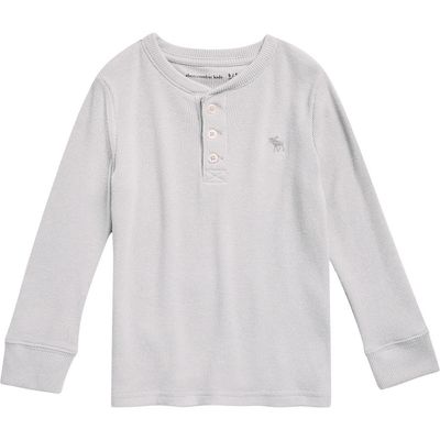 abercrombie kids abercrombie kids Kids' Long Sleeve Waffle Knit Henley Top