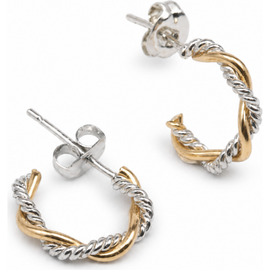 ABLE ABLE Faye Two-Tone Braided Mini Hoops
