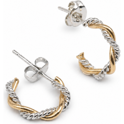 ABLE ABLE Faye Two-Tone Braided Mini Hoops