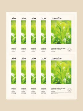 ABOUT ME Essential Green Tea Mask Sheet Set (10 Sheets)