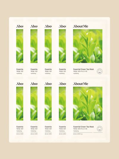 ABOUT ME Essential Green Tea Mask Sheet Set (10 Sheets)