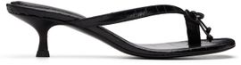 ABRA ABRA Black Flip Flop Ballerina Heeled Sandals