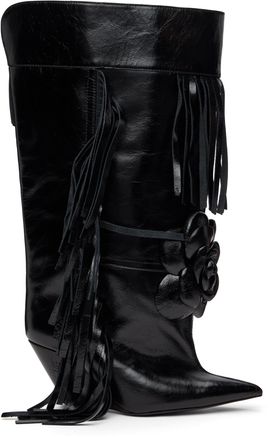 ABRA ABRA Black Rose Tall Boots