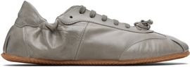 ABRA ABRA Gray Leather Ballerina Sneakers