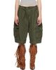 ABRA ABRA Khaki Cotton Cargo Shorts - 1