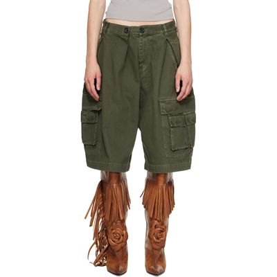 ABRA ABRA Khaki Cotton Cargo Shorts