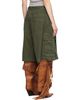 ABRA ABRA Khaki Cotton Cargo Shorts - 3