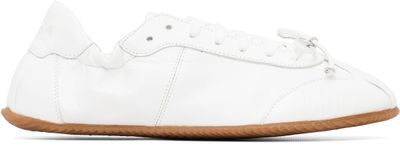 ABRA ABRA White Ballerina Leather Sneakers