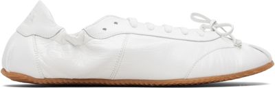 ABRA ABRA White Leather Ballerina Sneakers