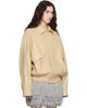 ABRA ABRA Yellow Leather Bomber Jacket - 2