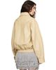 ABRA ABRA Yellow Leather Bomber Jacket - 3