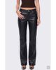 ABRAND ABRAND 99 Mid Rise Straight Leg Faux Leather Pants - 1