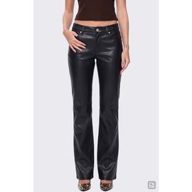 ABRAND ABRAND 99 Mid Rise Straight Leg Faux Leather Pants