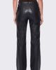 ABRAND ABRAND 99 Mid Rise Straight Leg Faux Leather Pants - 2